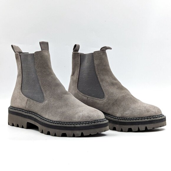 Dolce Vita Women Moana Waterproof Grey Stone Suede Chelsea Boots size 10 - Picture 1 of 11